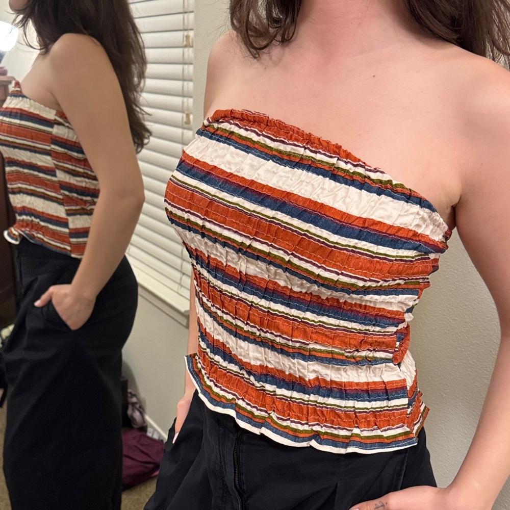 Striped Multicolor Tube Top